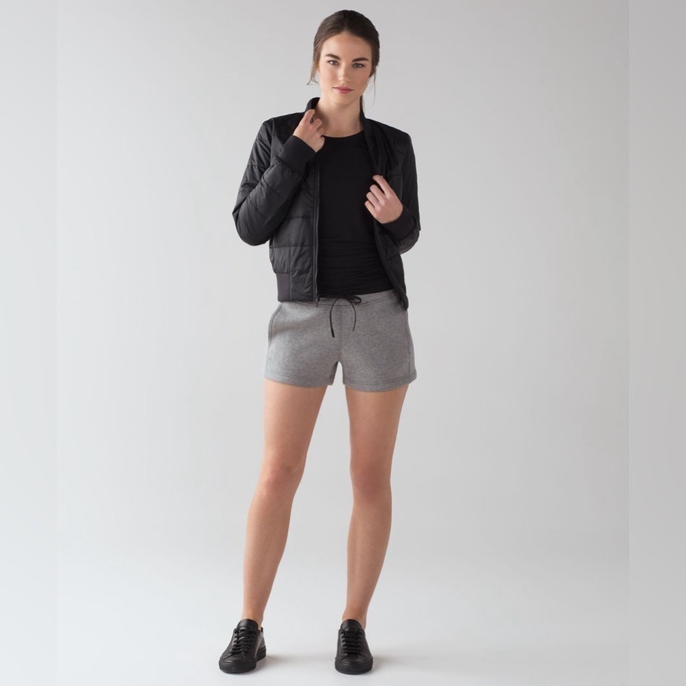 Lululemon NTS Short (3") Heathered Medium Grey / Black Size 2